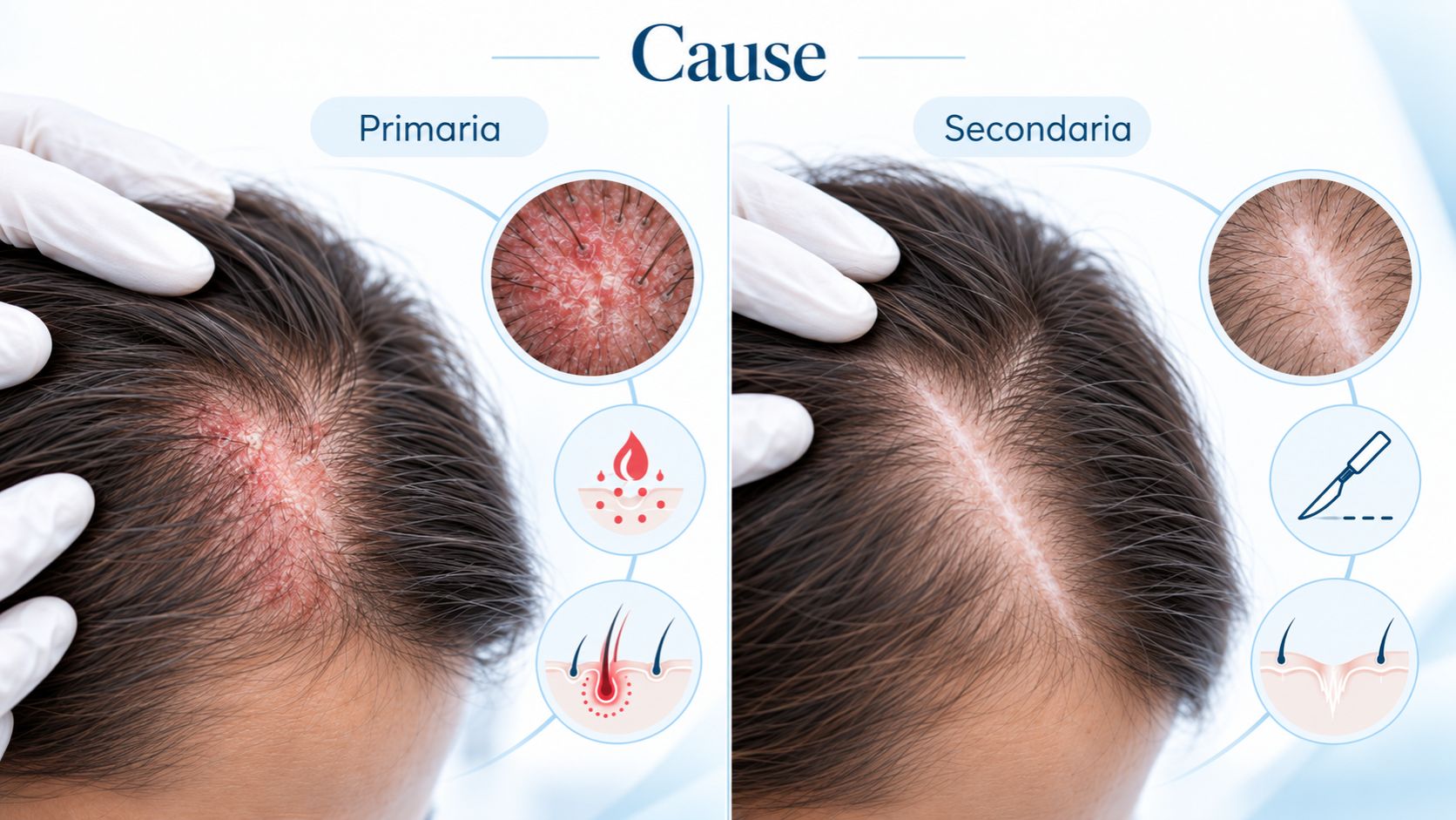 Cause dell’alopecia cicatriziale forme primarie e secondarie