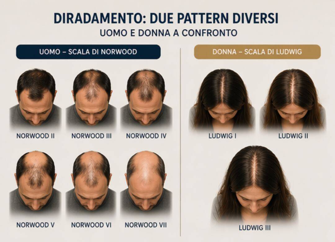 diradamento capelli pattern