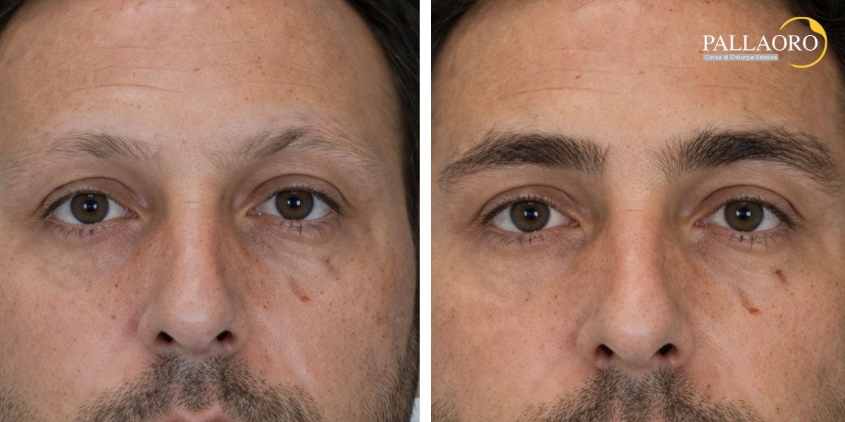 trapianto sopracciglia prima dopo uomo